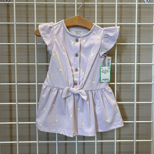 NWT Carter's Lemon Tie Dress w/ Bloomers - 12m