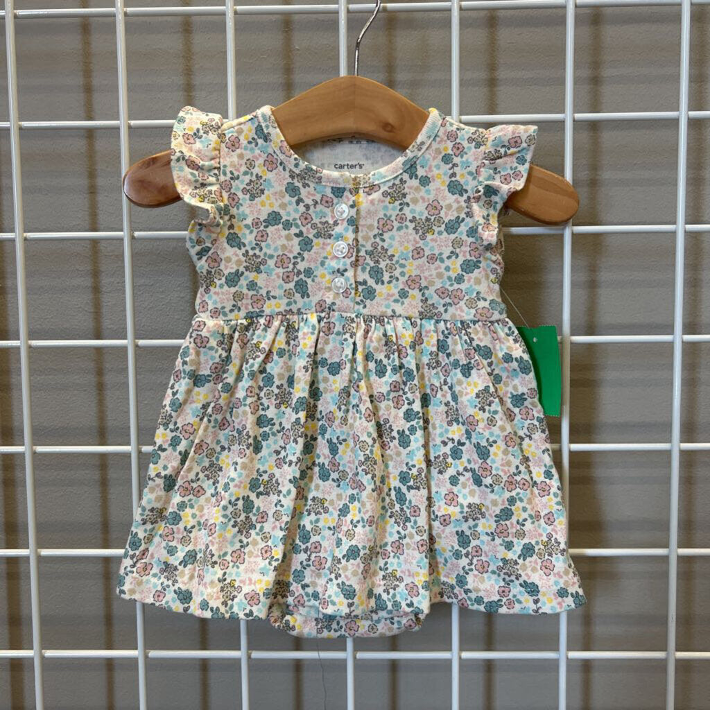 Carter's Floral SS Dress Bodysuit - 3m