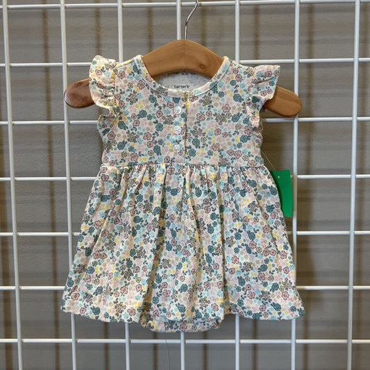 Carter's Floral SS Dress Bodysuit - 3m