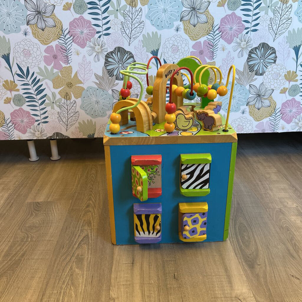 Zany Zoo Wood Activity Cube (wear)