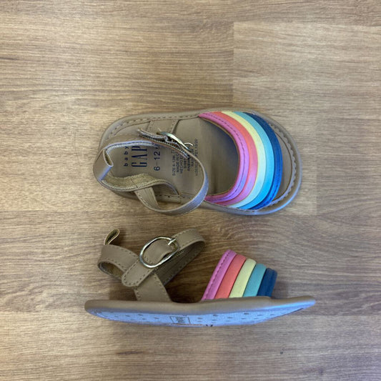 Baby Gap Rainbow Sandal Crib Shoes - 6/12m