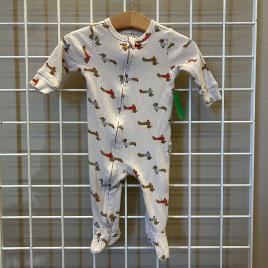 Rabbit + Bear Dog Zip Sleeper - 3/6m