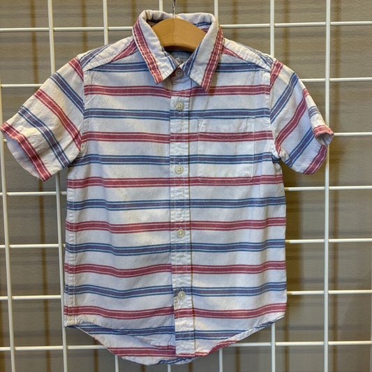 Childrens Place Striped SS Button Up 4T
