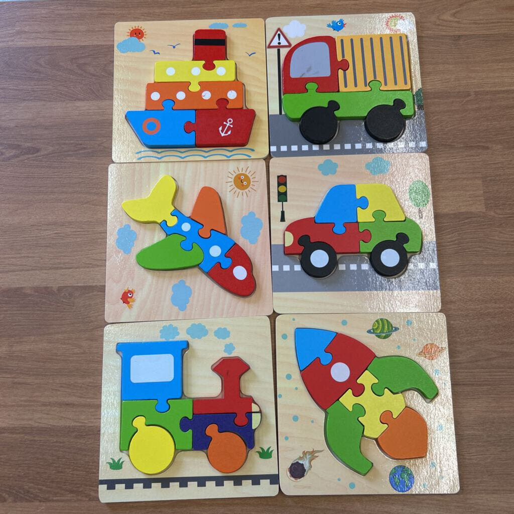 6 Wood Puzzles