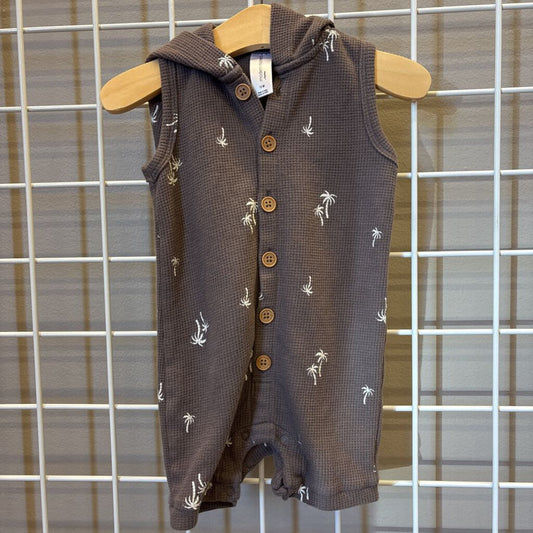 Modern Moments Palm Tree Hoodie Tank Romper - 12m
