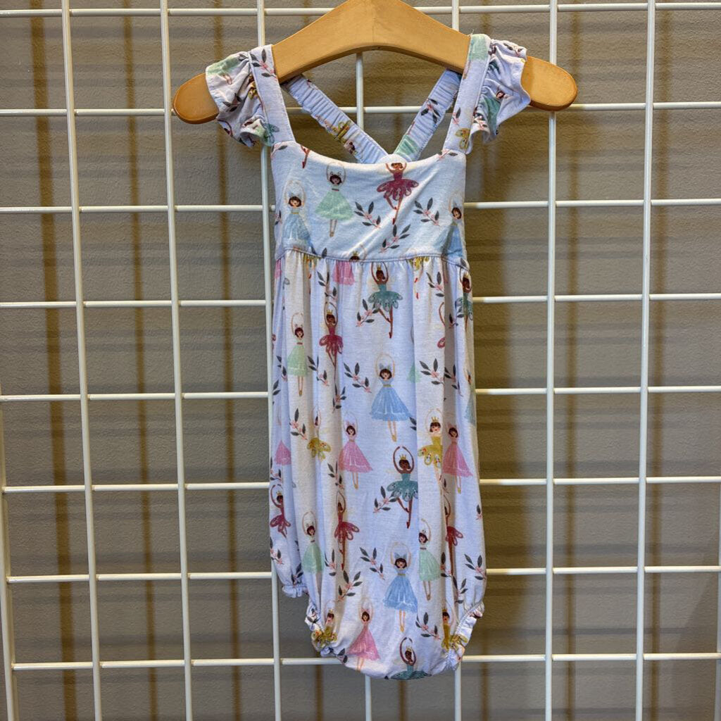 Posh Peanut Bamboo Ballerina Tank Bubble Romper - 2T