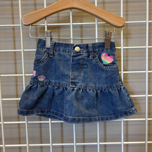 Children's Place Patch Denim Skort - 3T