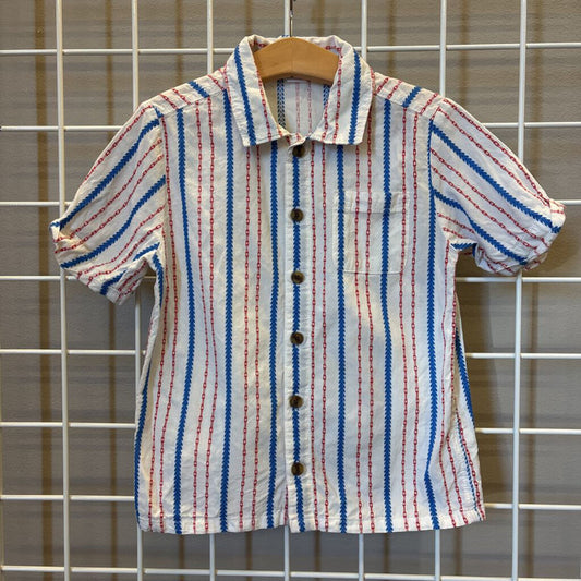 Old Navy Stripe SS Button Up - 5T
