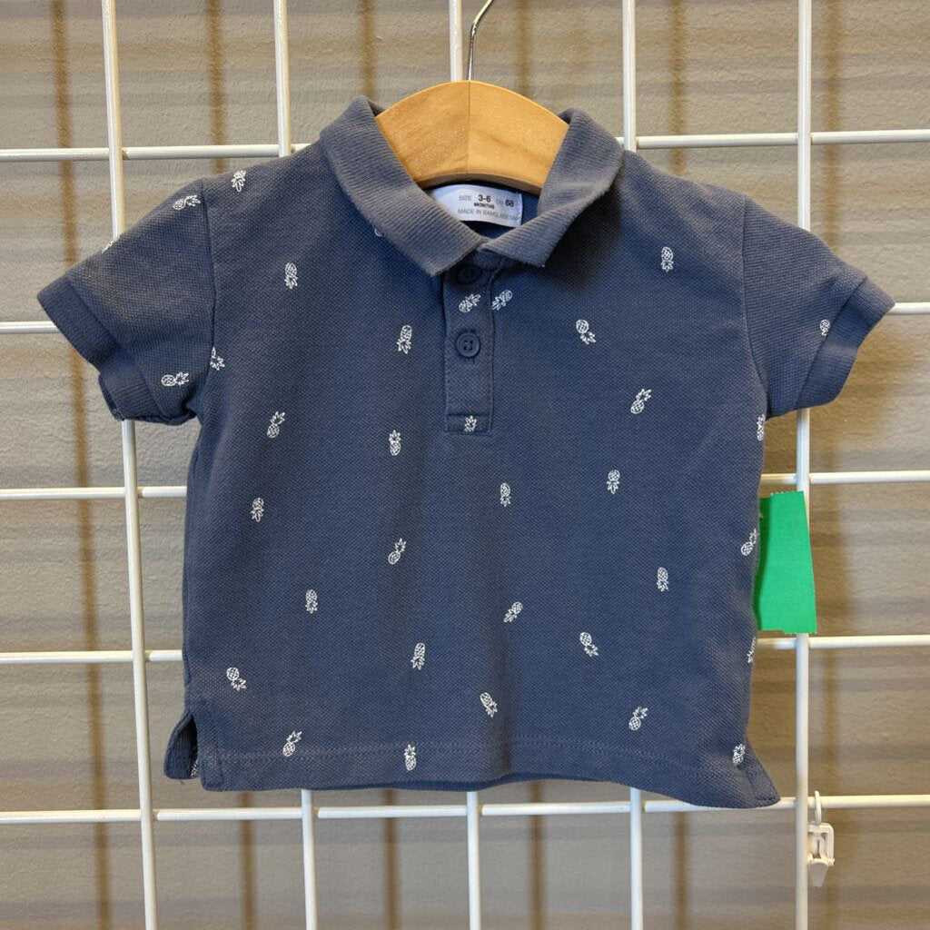 Zara Pineapple SS Polo 3/6m