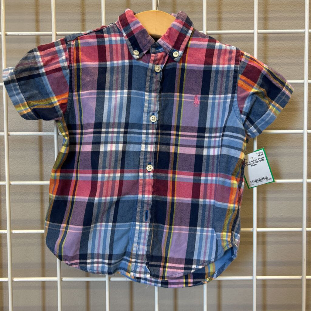 Ralph Lauren Plaid SS Button Up 24M
