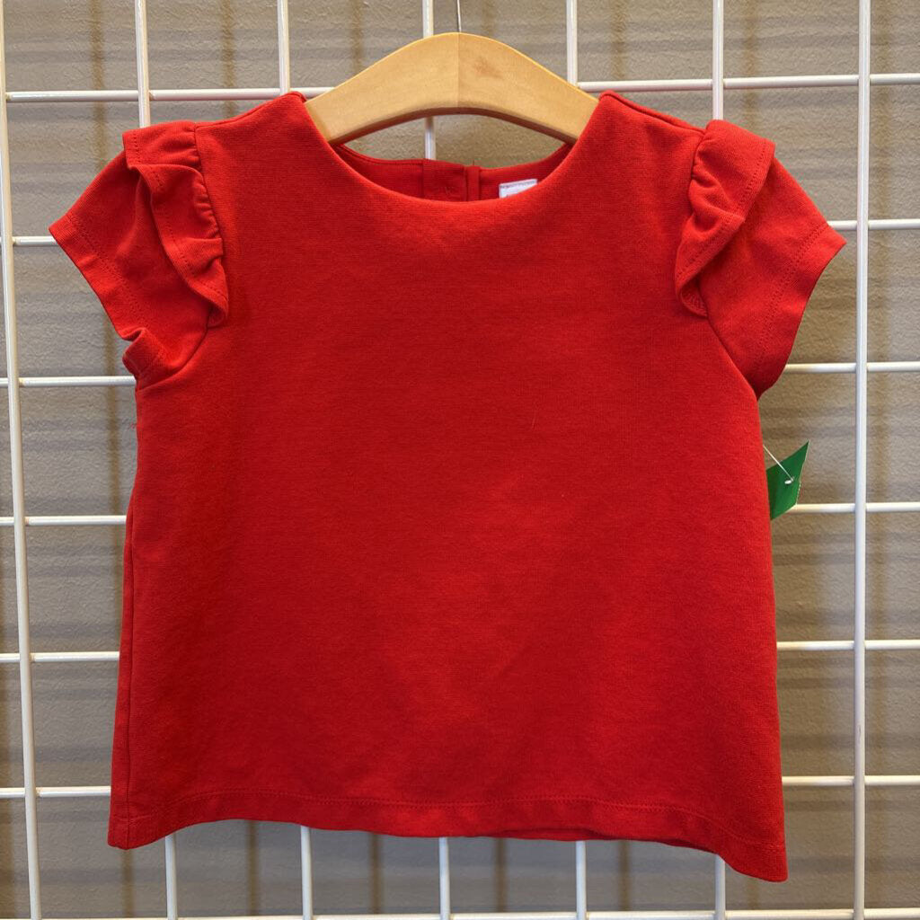 Janie & Jack Ruffle SS Button Back Top 6