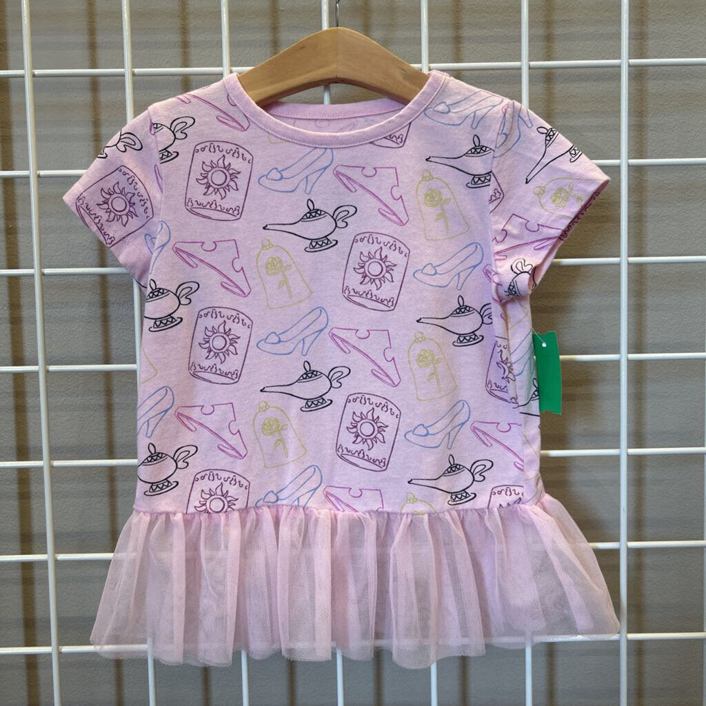 Disney Princess Tulle SS Top - 4T
