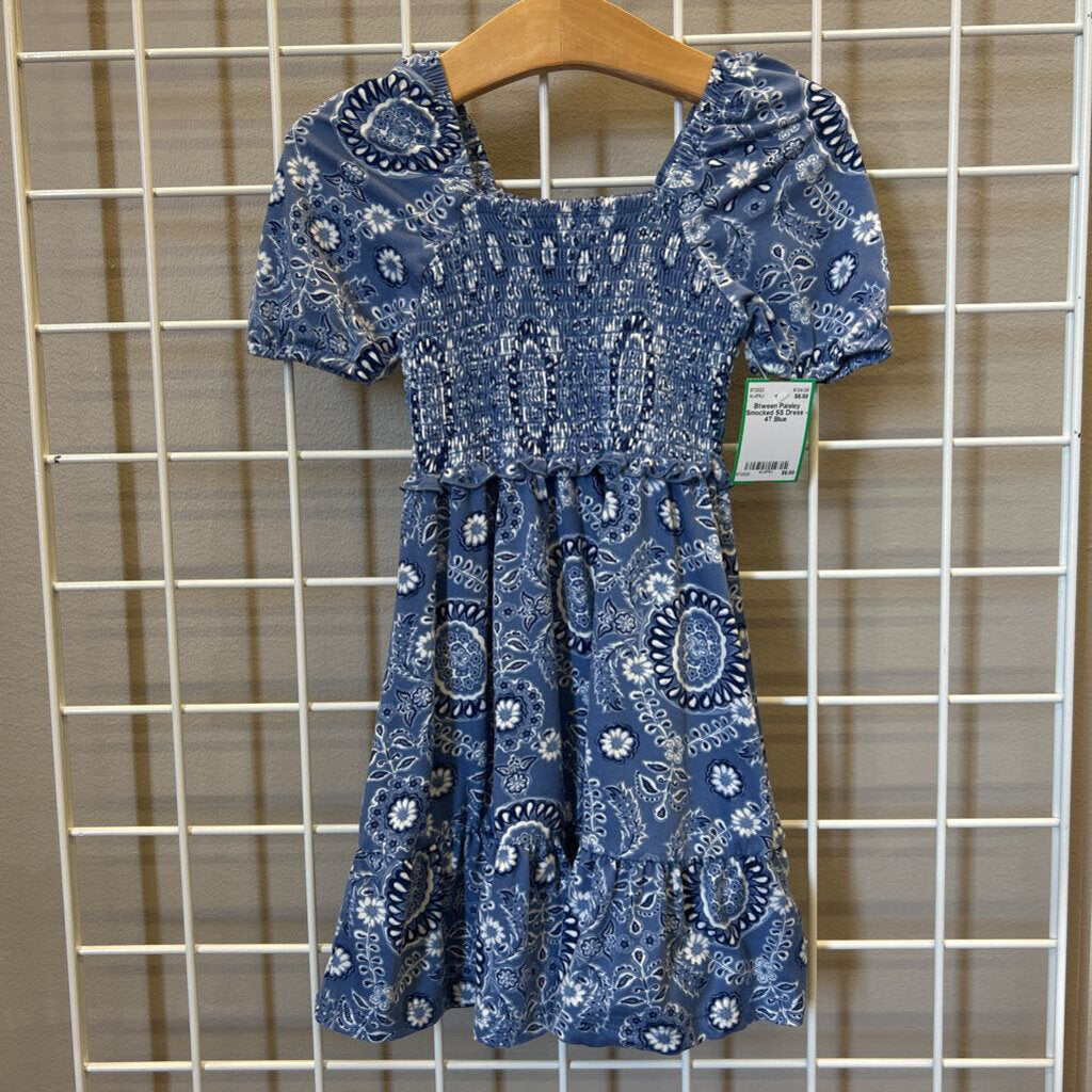 Btween Paisley Smocked SS Dress - 4T
