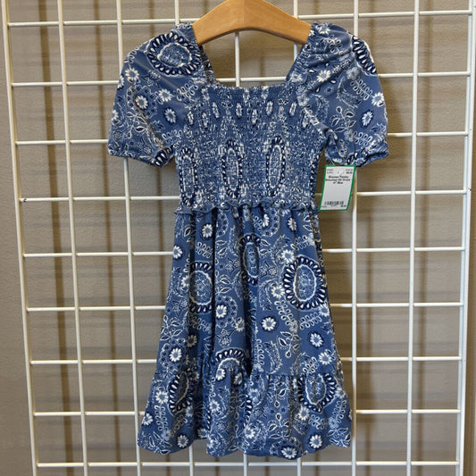 Btween Paisley Smocked SS Dress - 4T