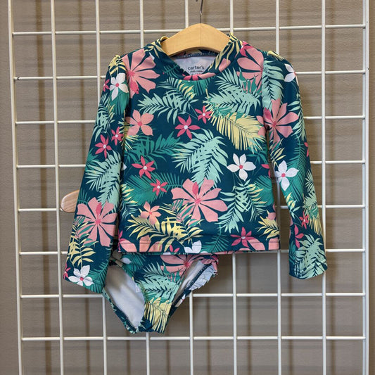 Carter's Floral Two Pc Swim (wear on back) - 4T
