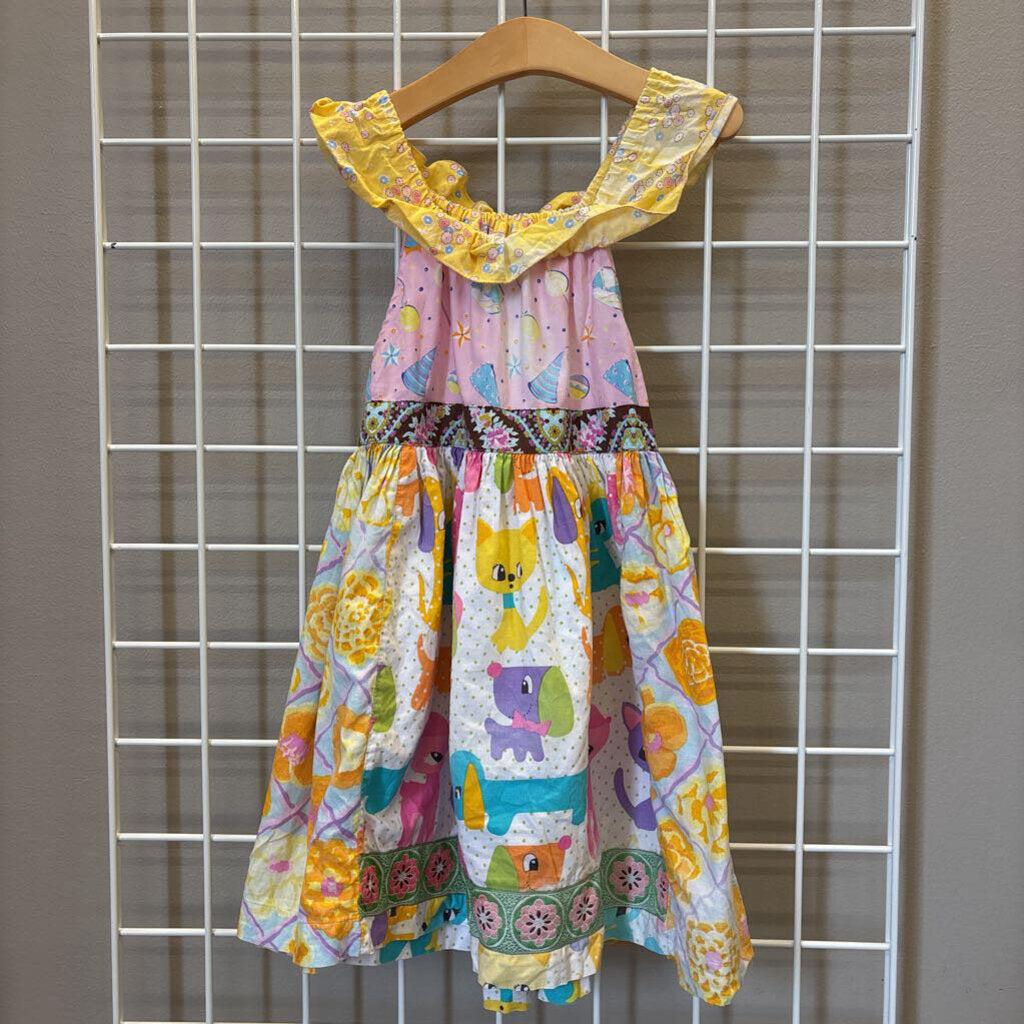 Matilda Jane Dog Tank Dress (discoloration along front) - 6