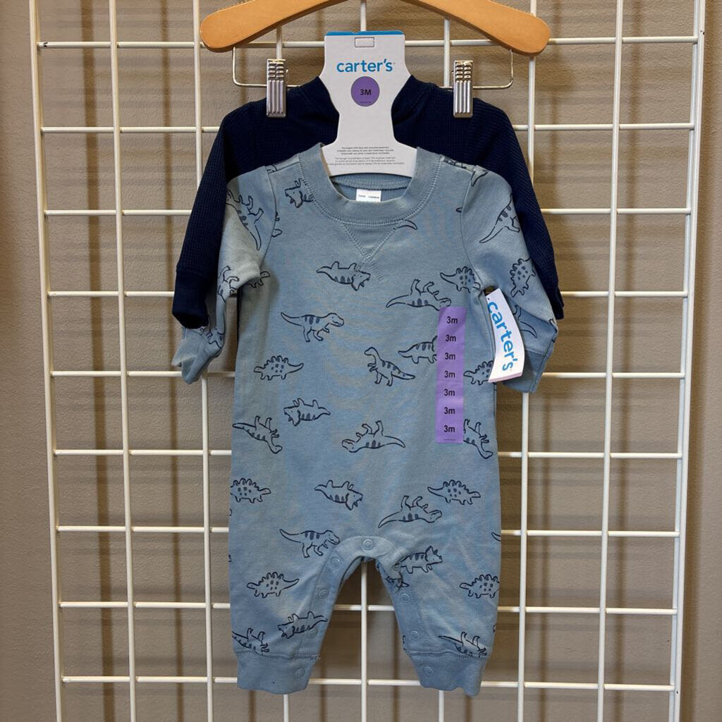 NWT Carter's LS Romper Two Pc Set - 3m