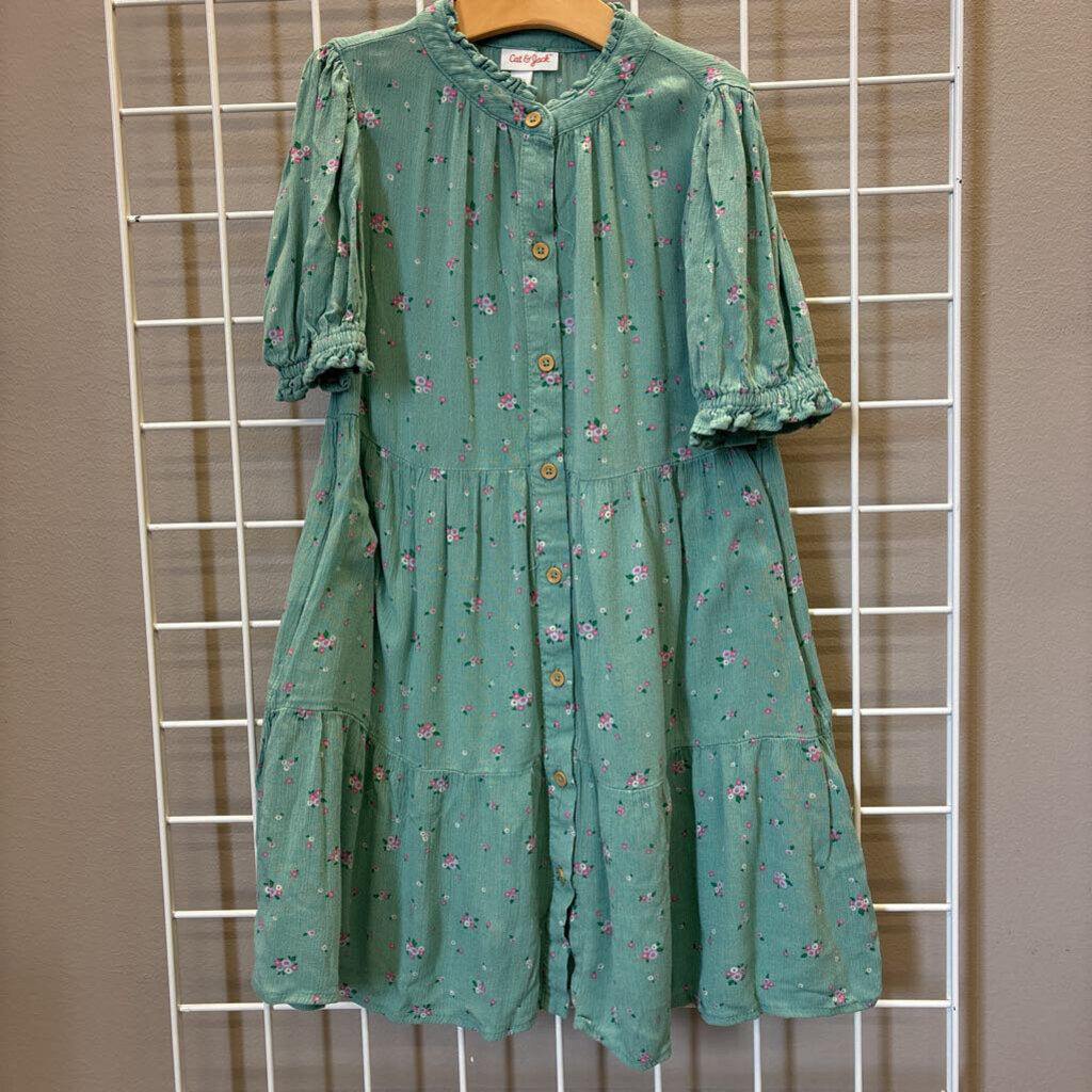 Cat & Jack Floral SS Dress - 8