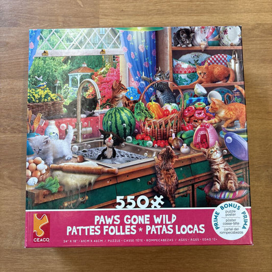Paws Gone Wild 550pc Puzzle