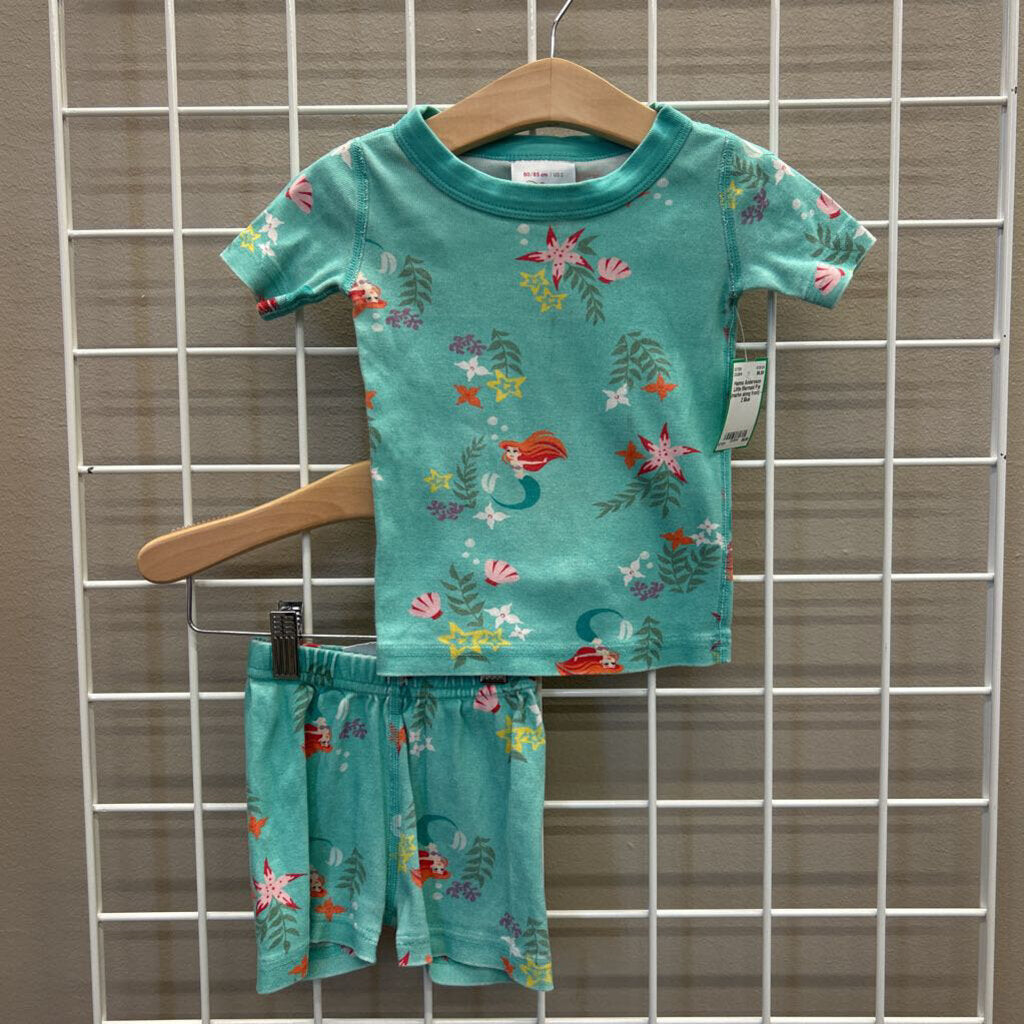 Hanna Andersson Little Mermaid Pjs (marks along front) - 2