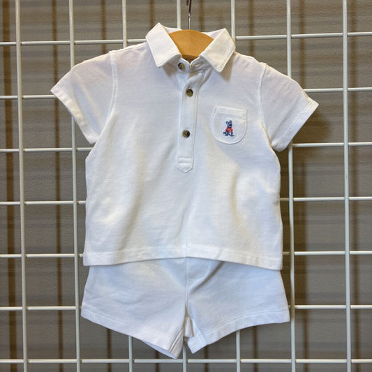 NWOT Janie & Jack SS Polo / Shorts Set - 6/12m