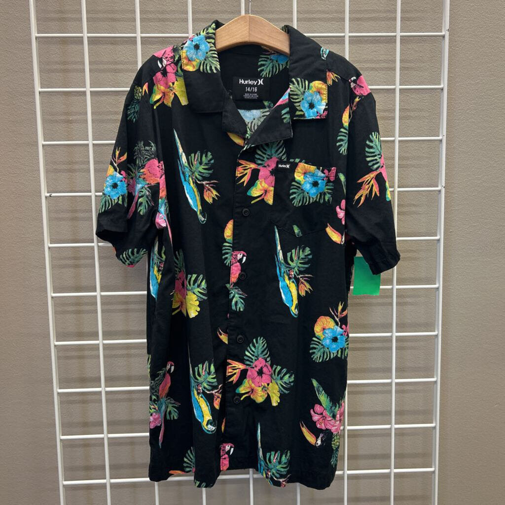 Hurley Hawaiian SS Button Up 14/16