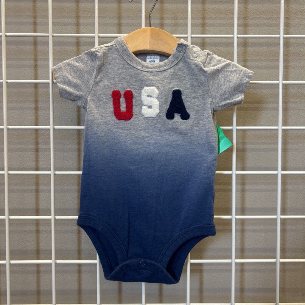 Osh Kosh USA SS Onesie - 3/6m