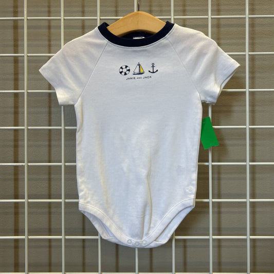 NWT Janie & Jack Boat SS Onesie - 18/24m