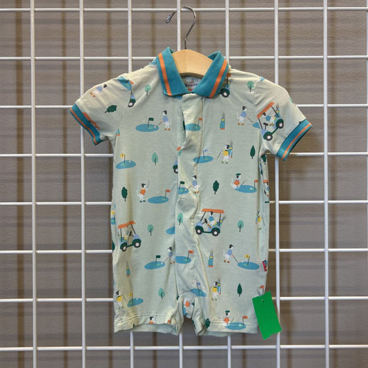 Magnetic Me Modal Golf SS Polo Romper - 3/6m