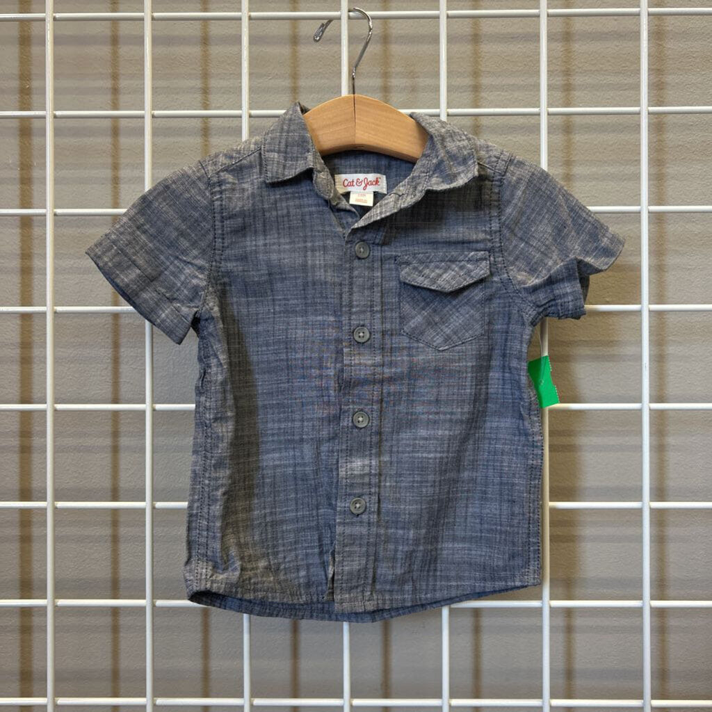 Cat & Jack SS Button U - 12m