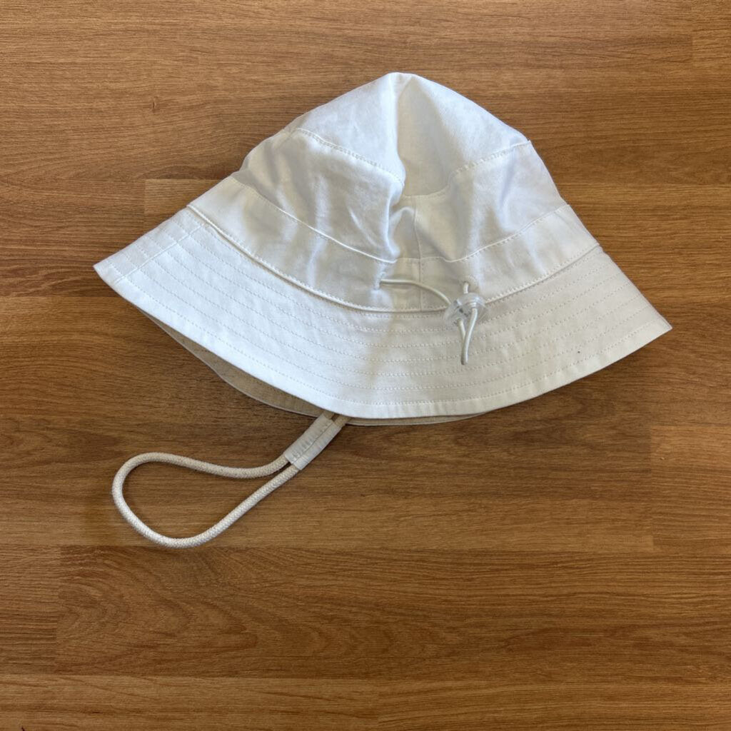 Hattis White Sun Hat - 0/6m