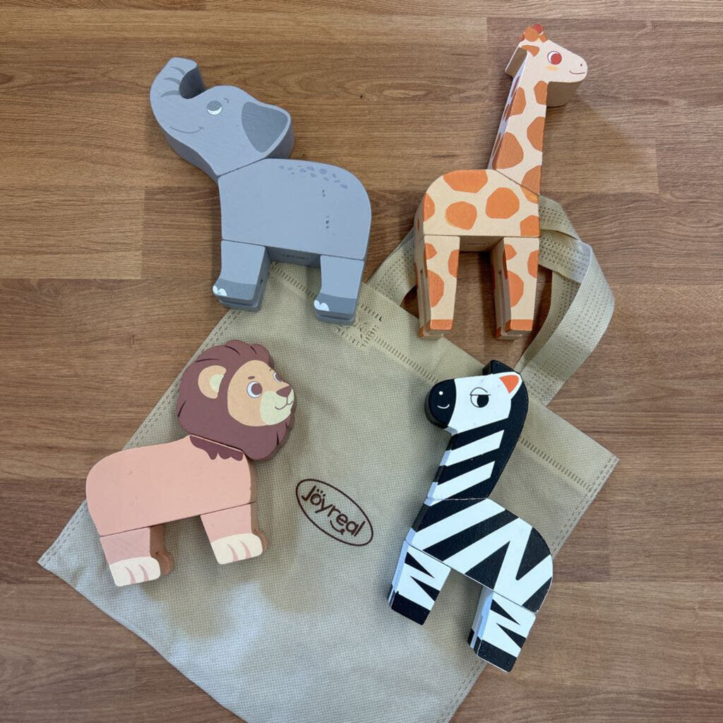 Joy Real Magnetic Mix & Match Jungle Animals w/ Travel Bag