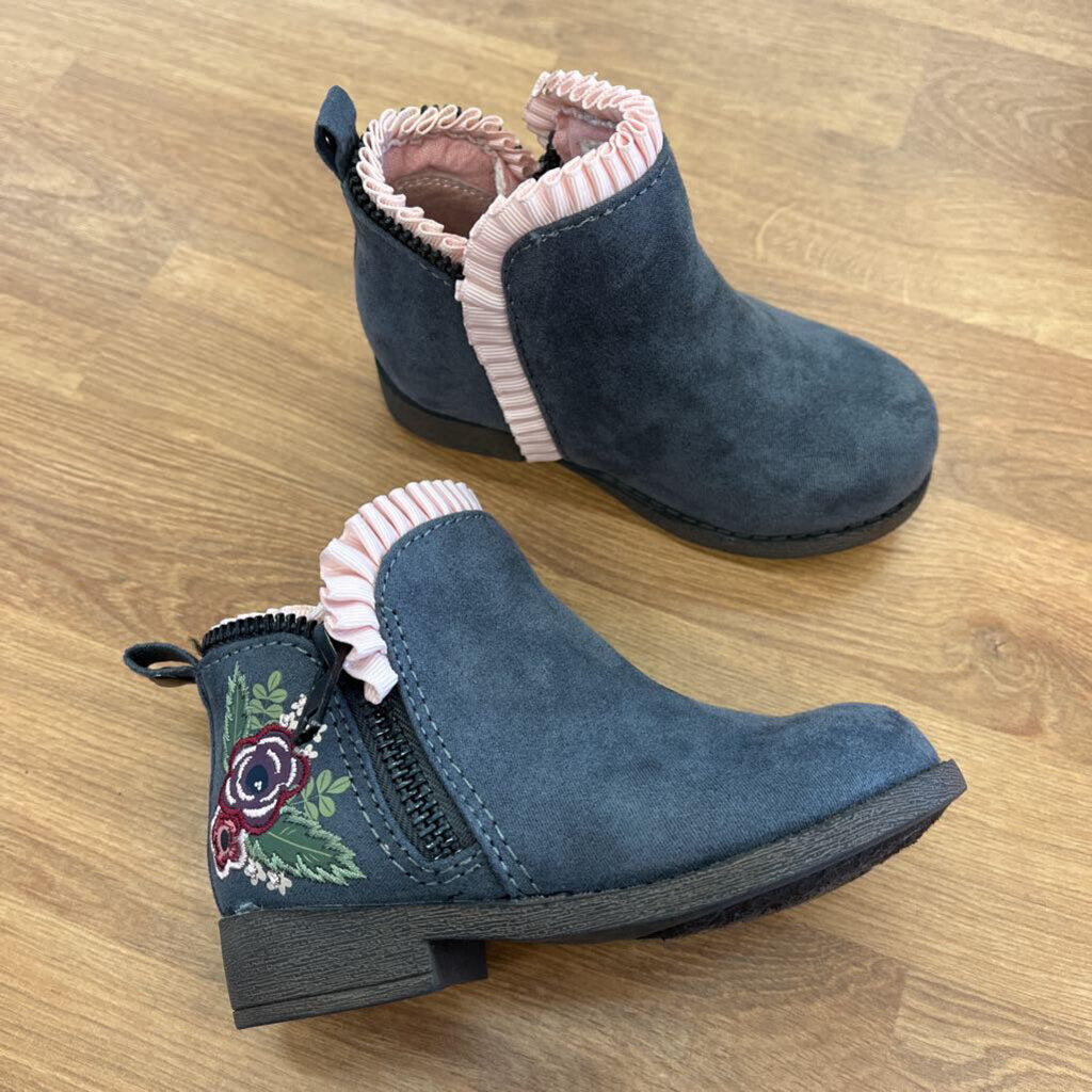 Dr. Scholl's Grey Flower Booties - 6