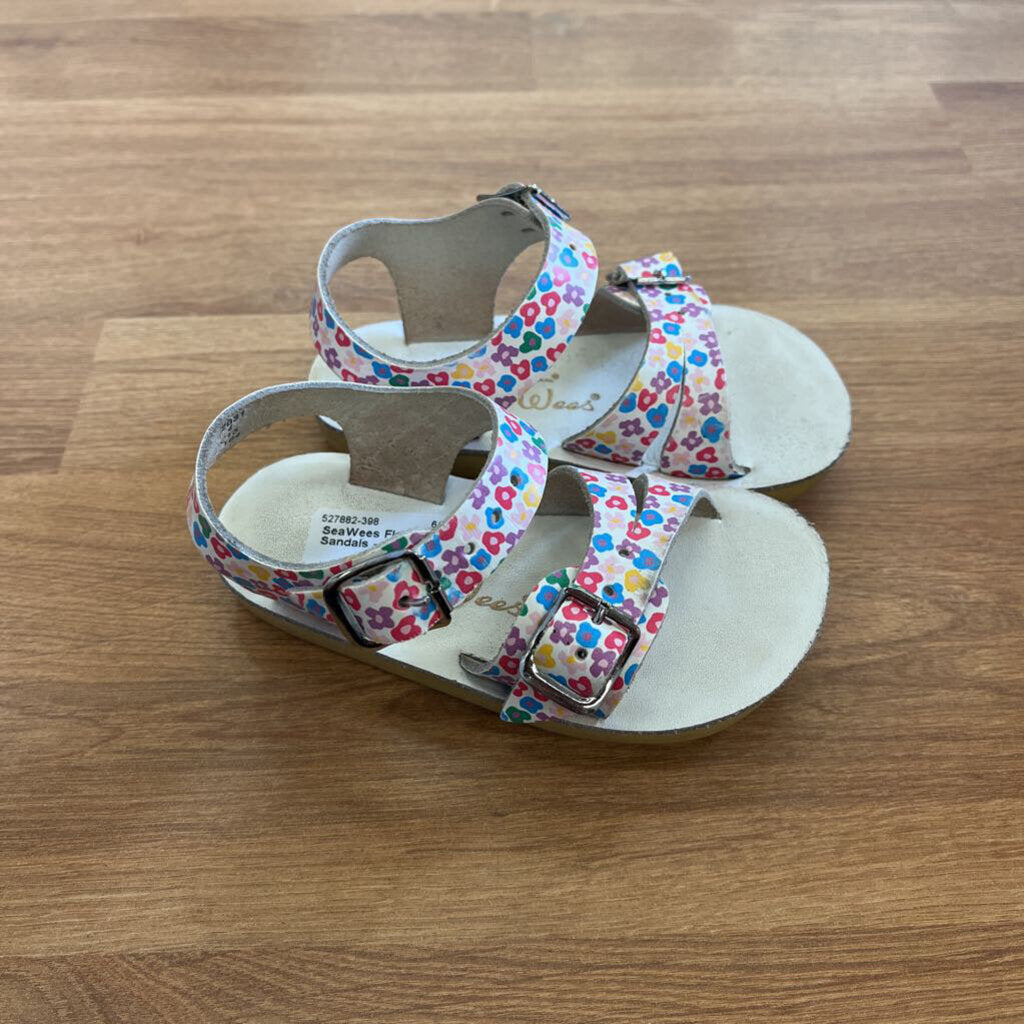 SeaWees Floral White Sandals - 4