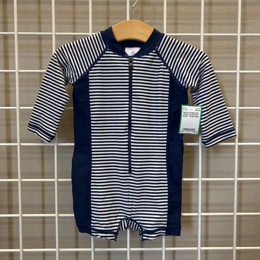 Hanna Andersson Stripe LS One Pc Swim - 6/12m