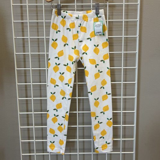 Hanna Andersson Lemon Leggings (small mark on back) - 6/7