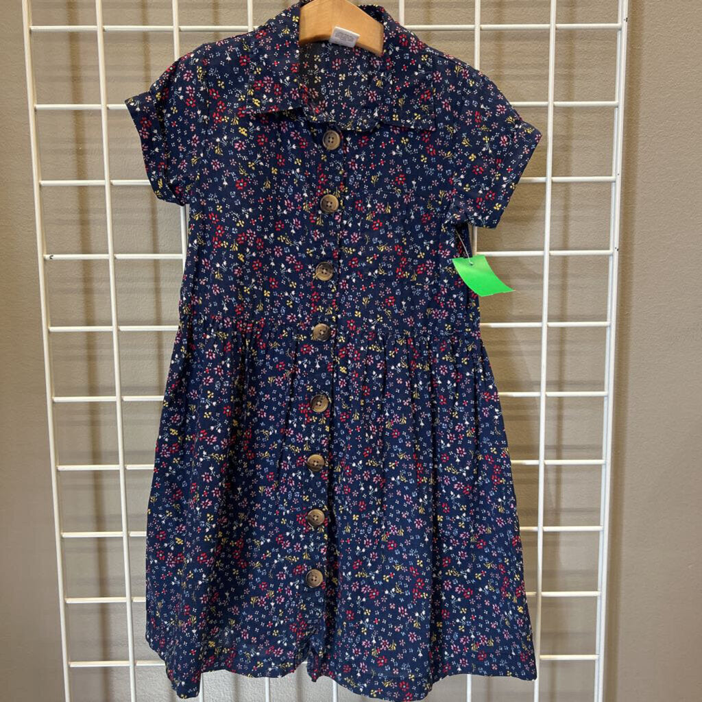 Arizona Jeans Floral SS Button Up Dress - 6x