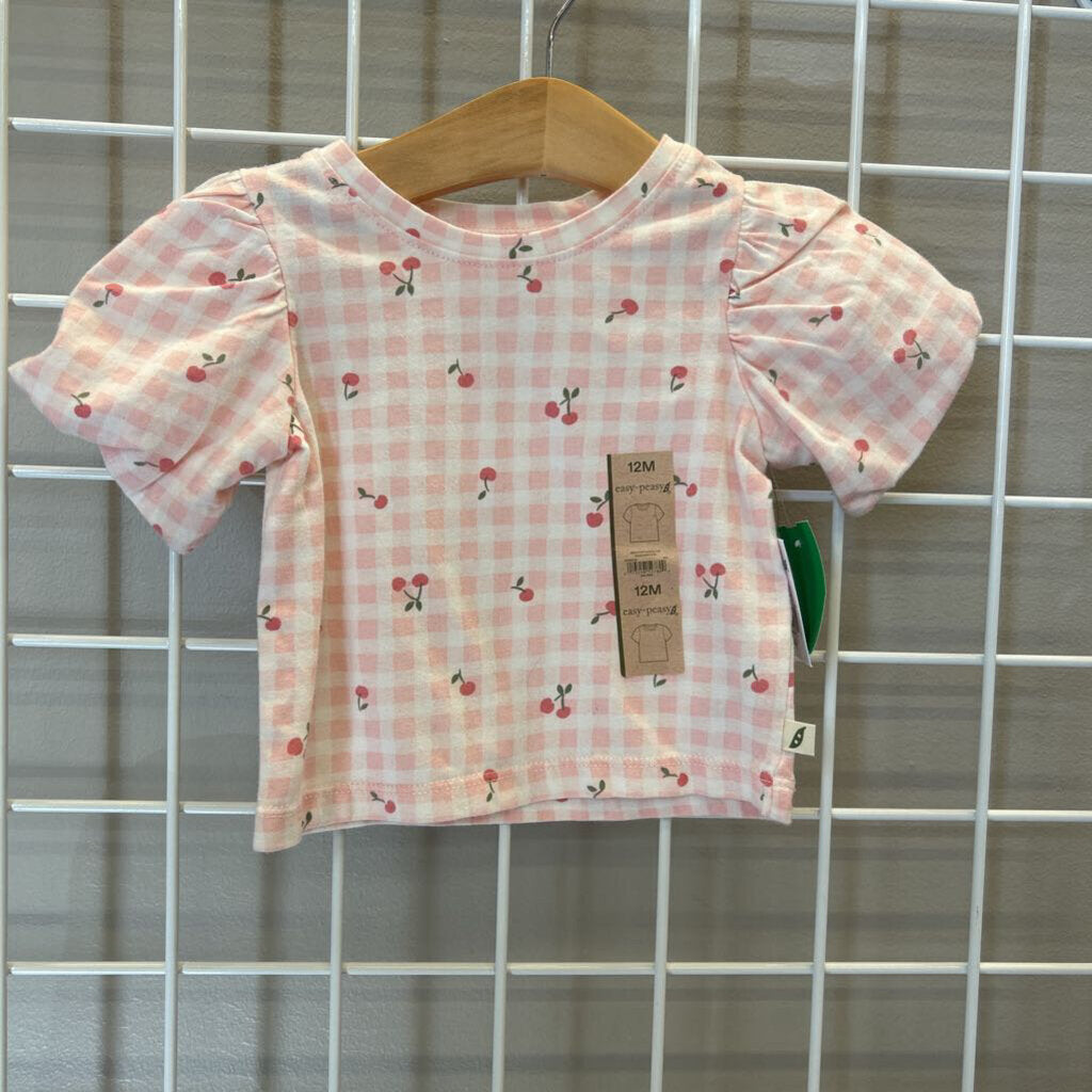 NWT Easy Peasy Cherry SS Top - 12m