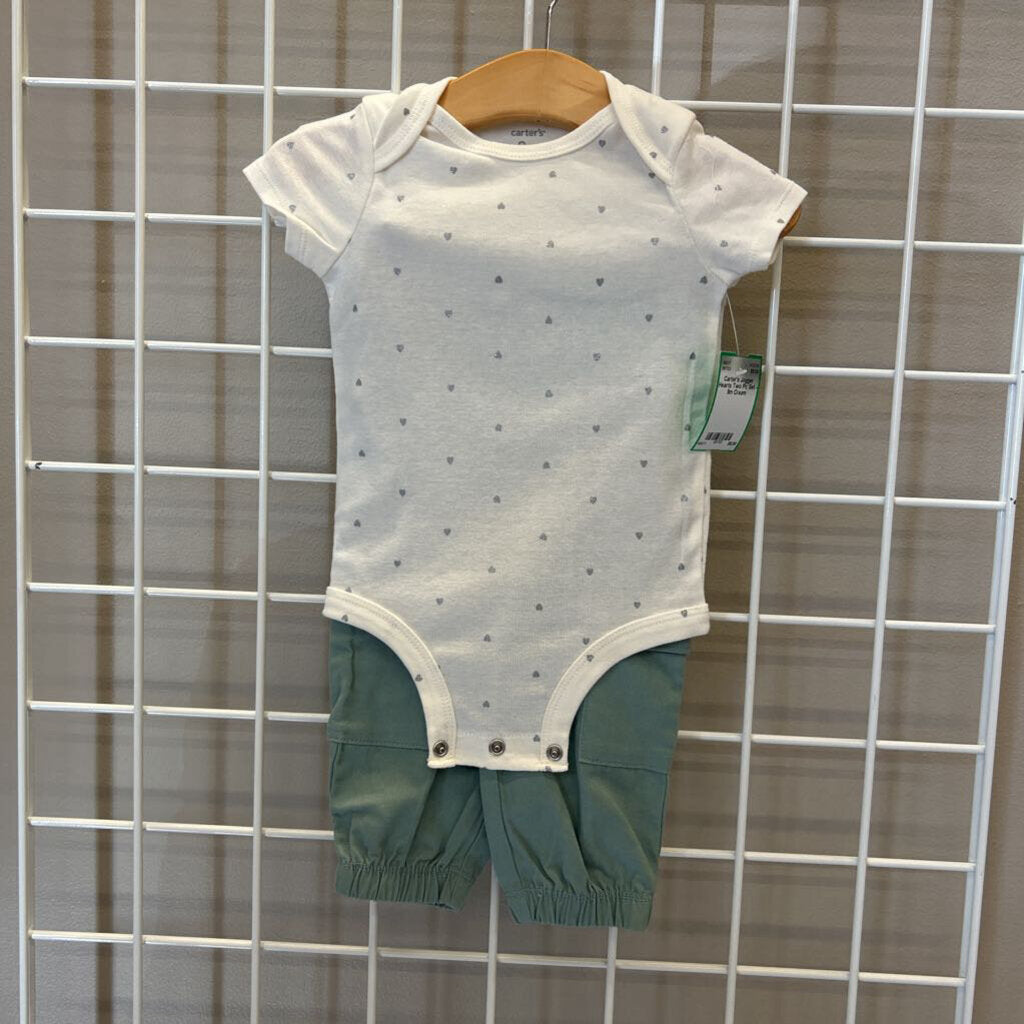 Carter's Jogger Hearts Two Pc Set - 9m