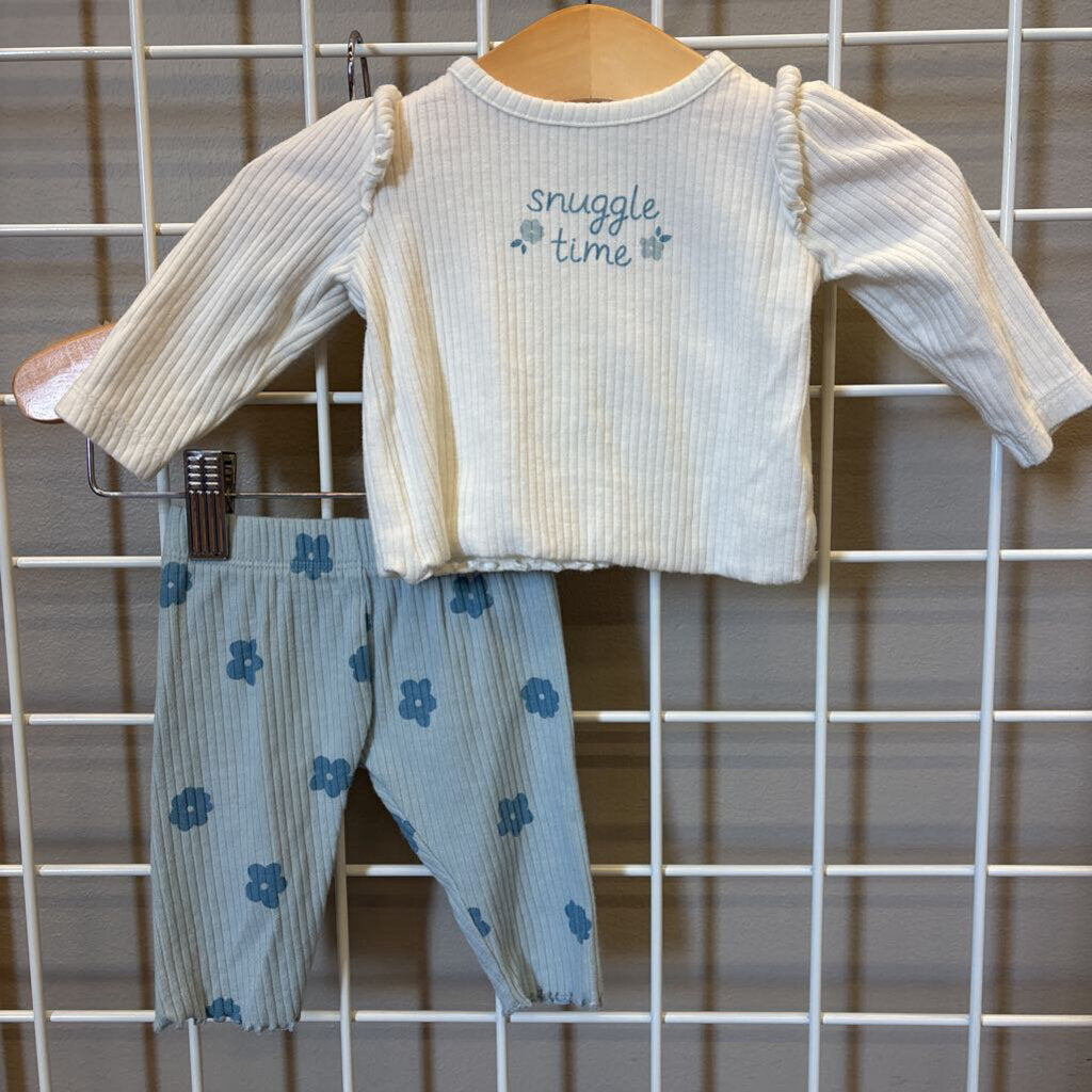 Cloud Island Snuggle Time LS Top/Pant Set 0/3m
