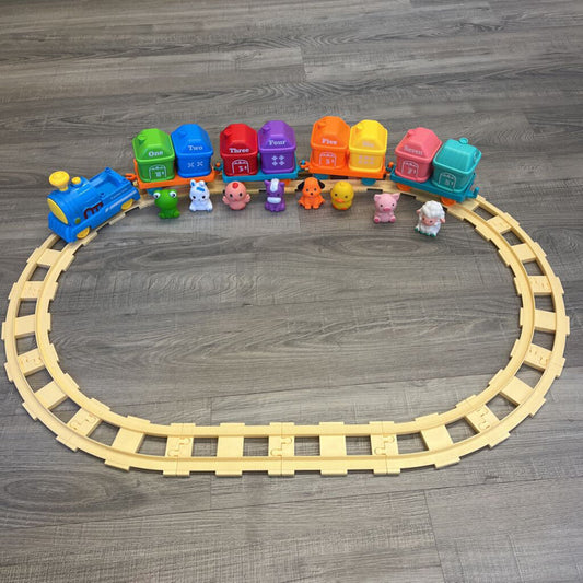 Farm Train Toy Set (missing top cover for engine)