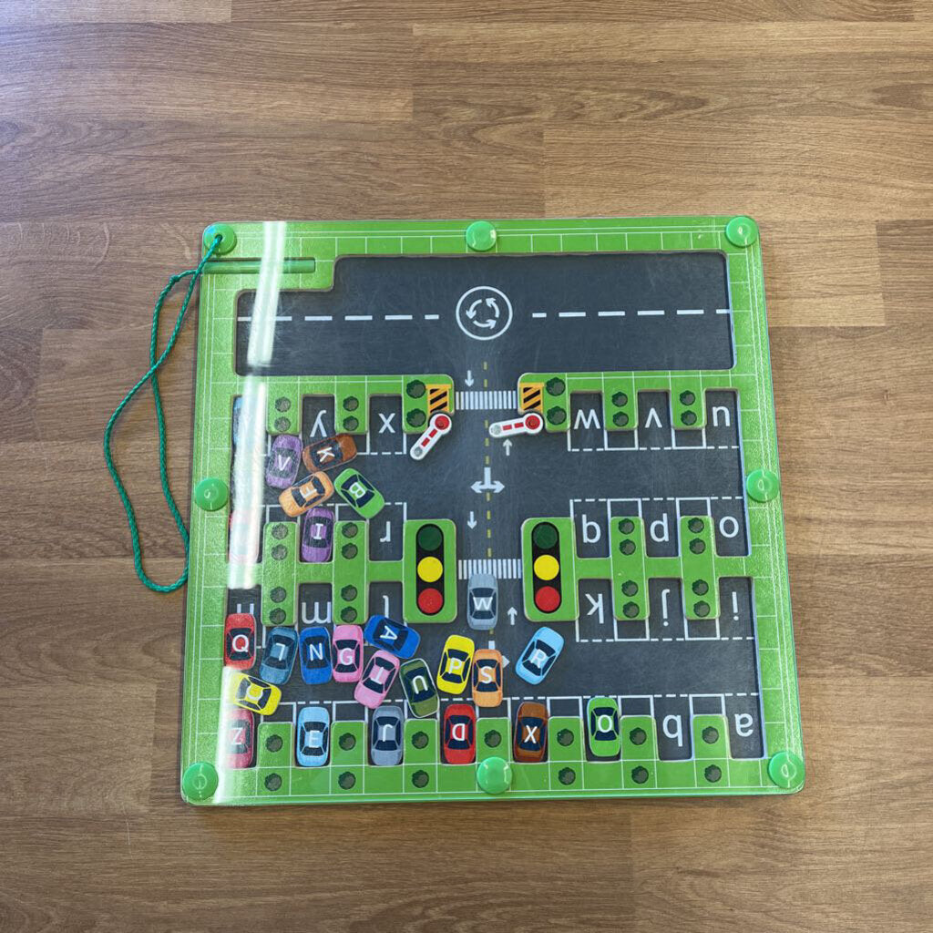 Magnetic ABC Wooden Car Board