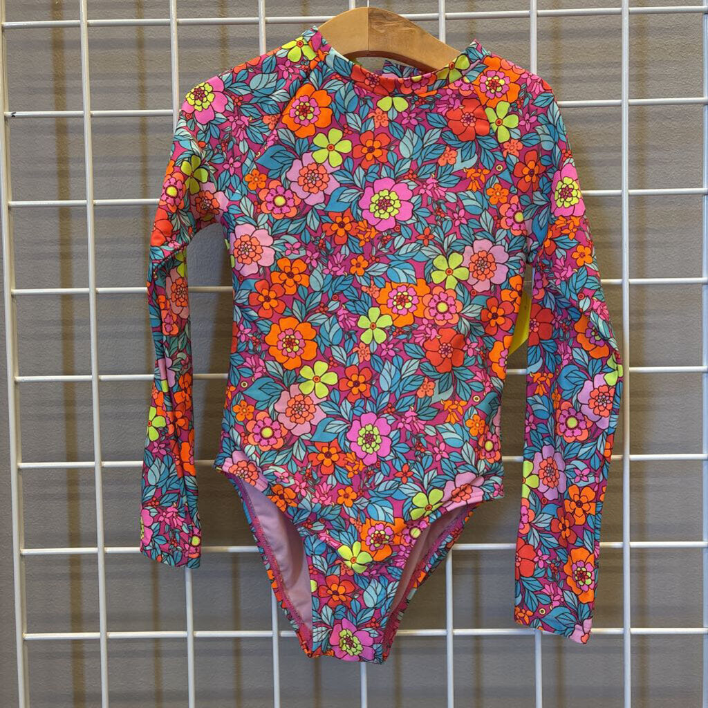 Cat Jack Floral LS One Pc Swinsuit 6/7