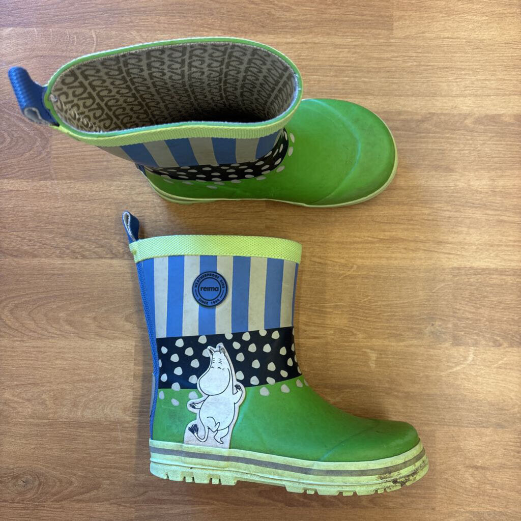 Reima Green Ankle Rainboots 10/10.5