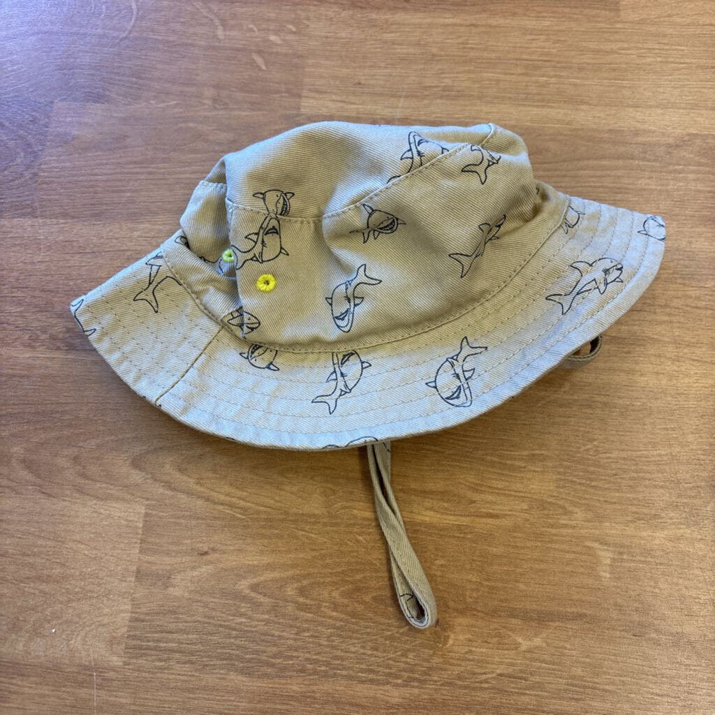 Khaki Shark Infant Sun Hat