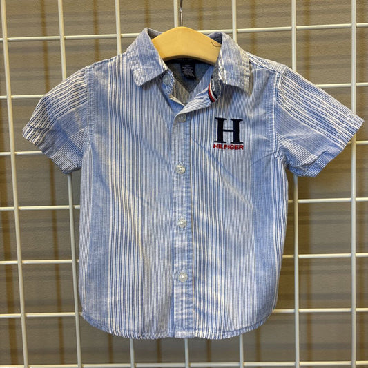 Tommy Hilfiger Stripe SS Button Up - 18m
