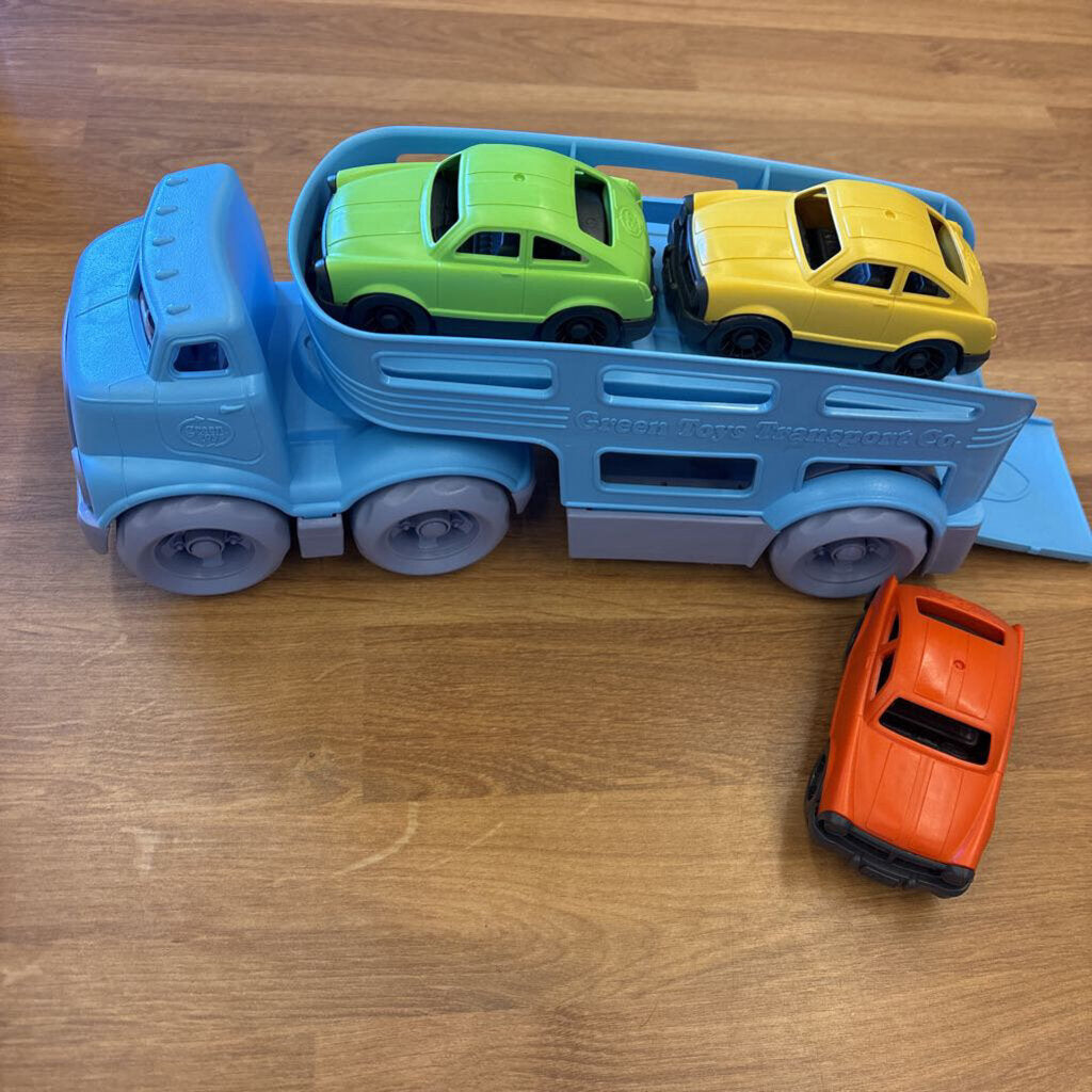 Green Toys Car Transport Truck w/ 3 Cars
