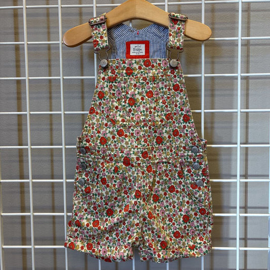 Mini Boden Floral Short Overalls - 3/4