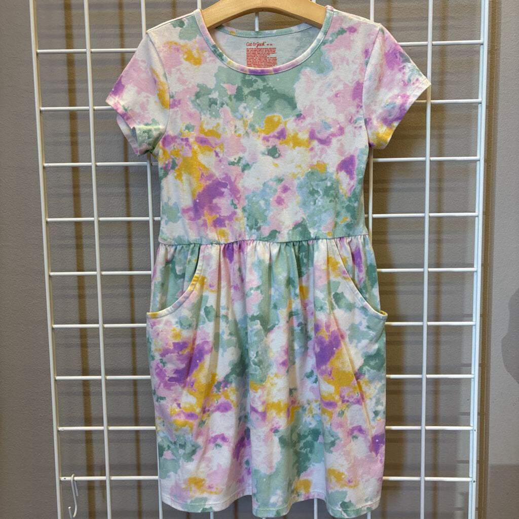 Cat & Jack Tie Dye SS Dress - 8