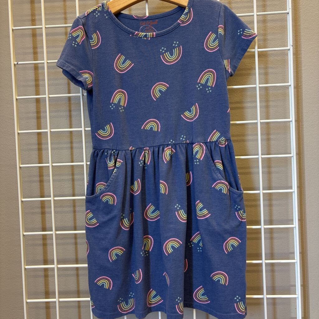 Cat & Jack Rainbow SS Dress (wash wear) - 7/8